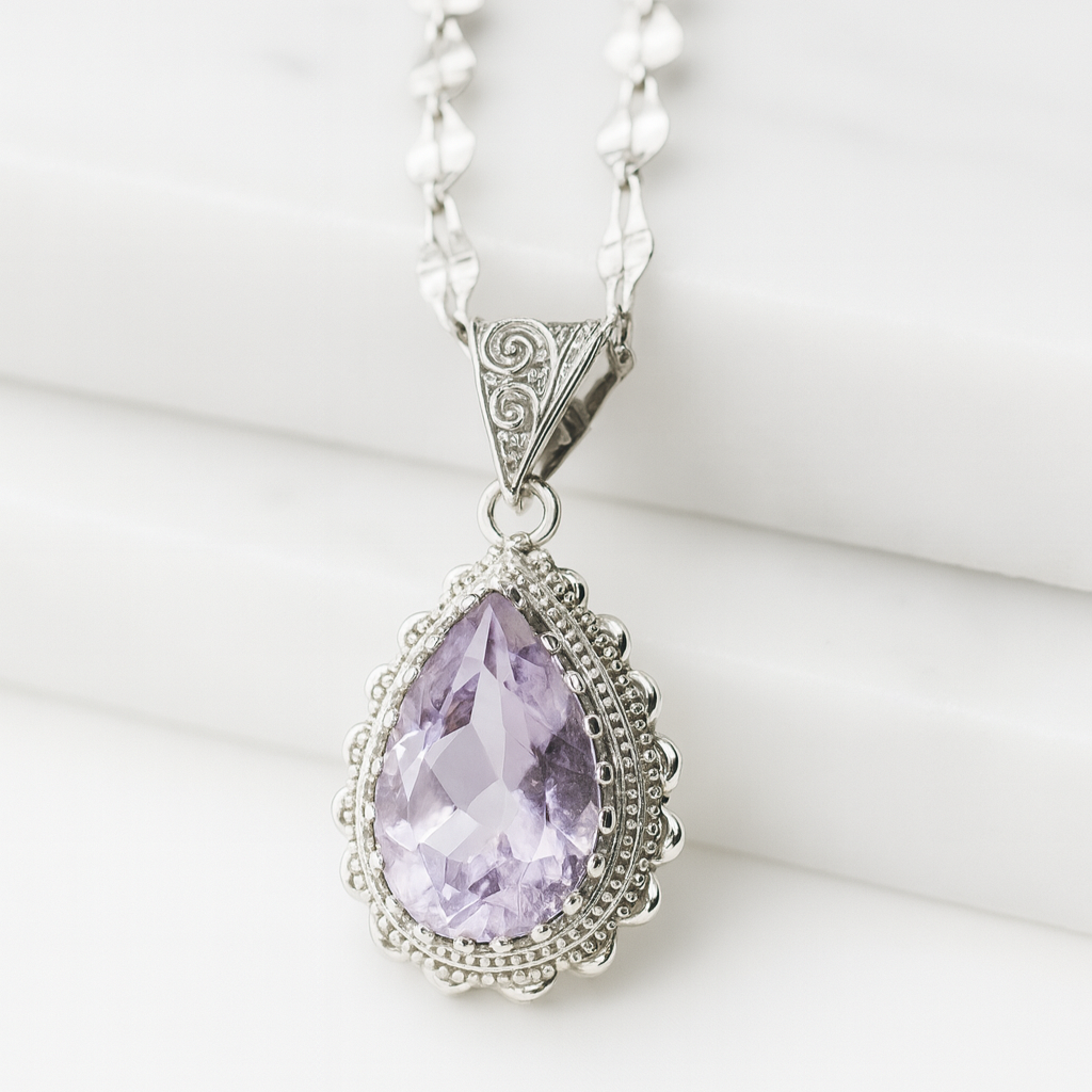 Teardrop Amethyst Pendant