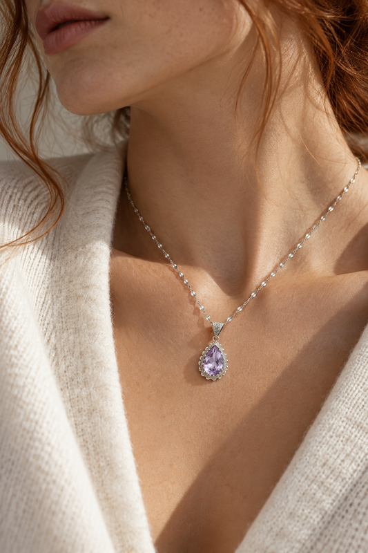 Teardrop Amethyst Pendant