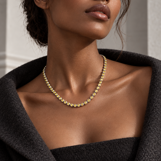 Honey Tennis Necklace