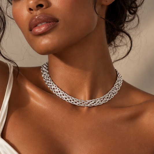 Braided Silver Necklace