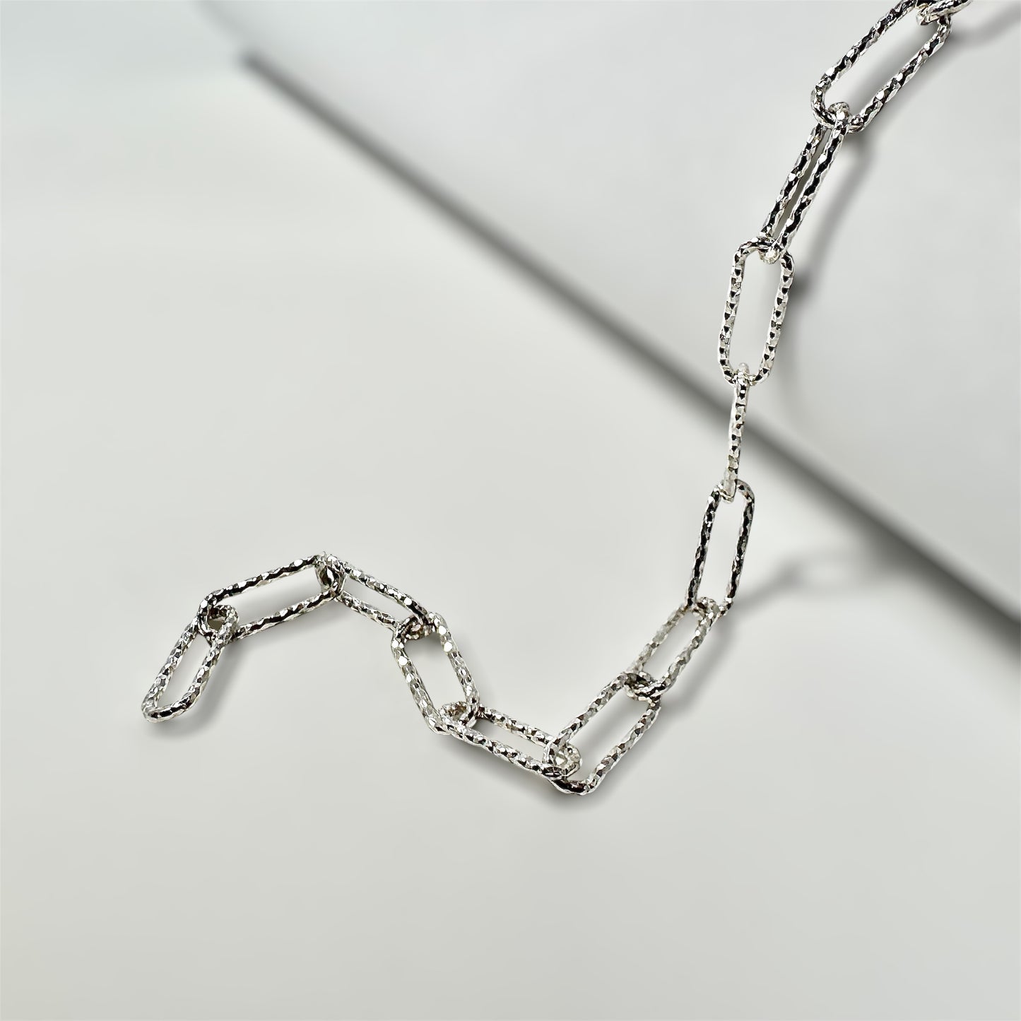 Textured Paperclip Chain Bracelet