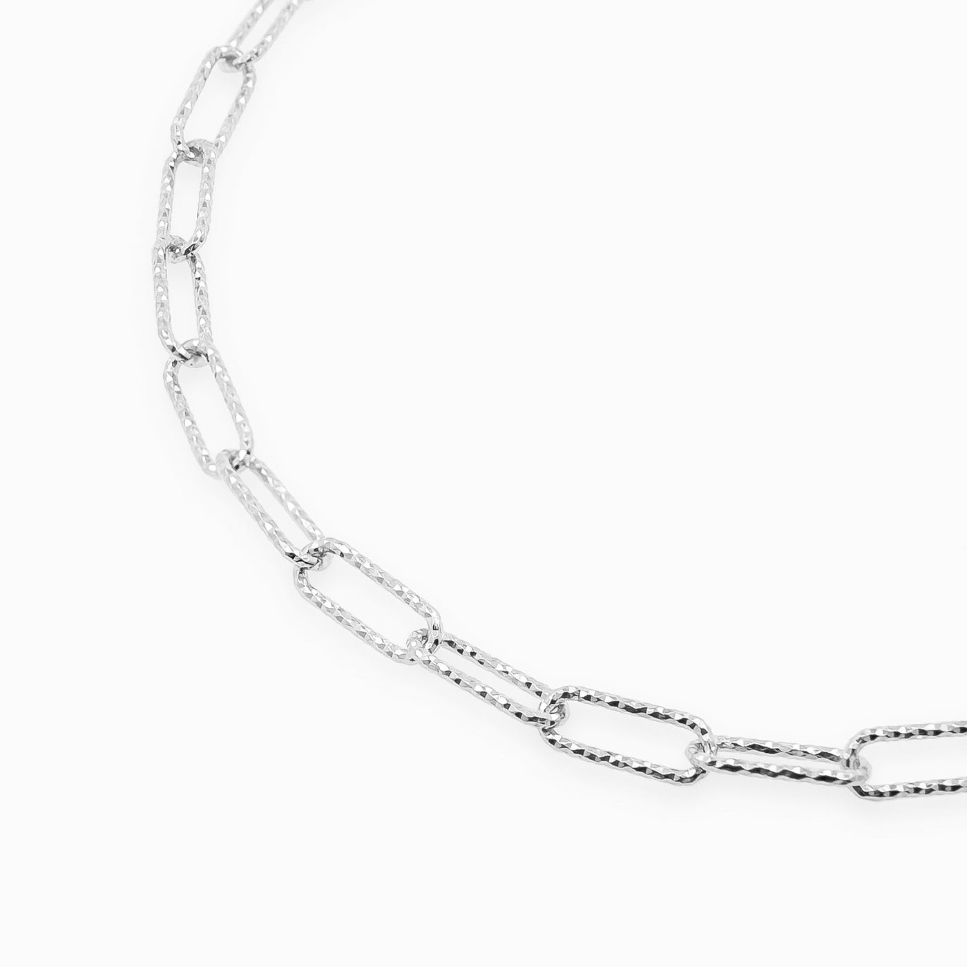 Textured Paperclip Chain Bracelet