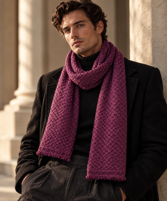 Plum Textured Scarf