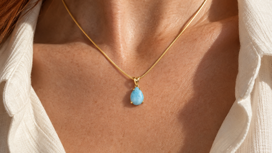 Solitaire Larimar Pendant
