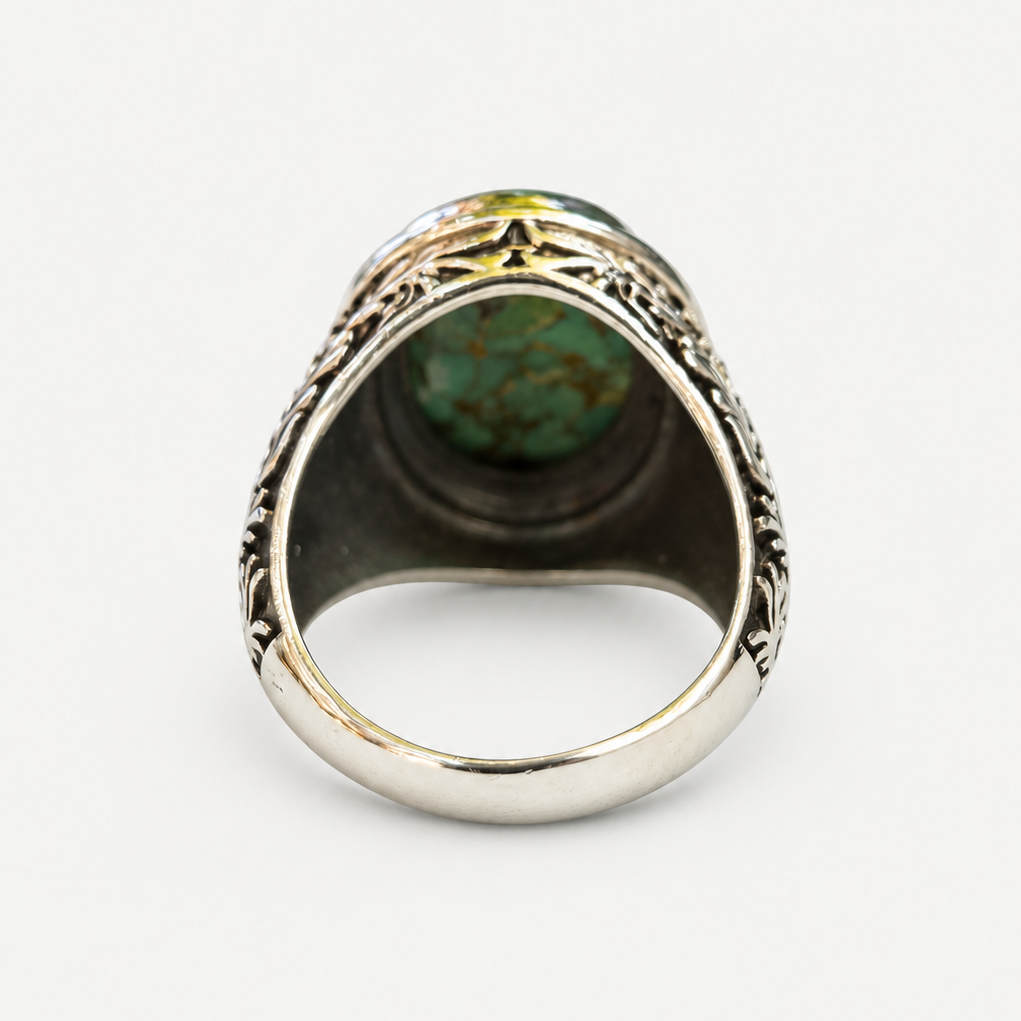 Matrix Turquoise Signet Ring underside view