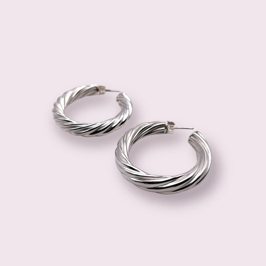 Twisted Hoop Earrings