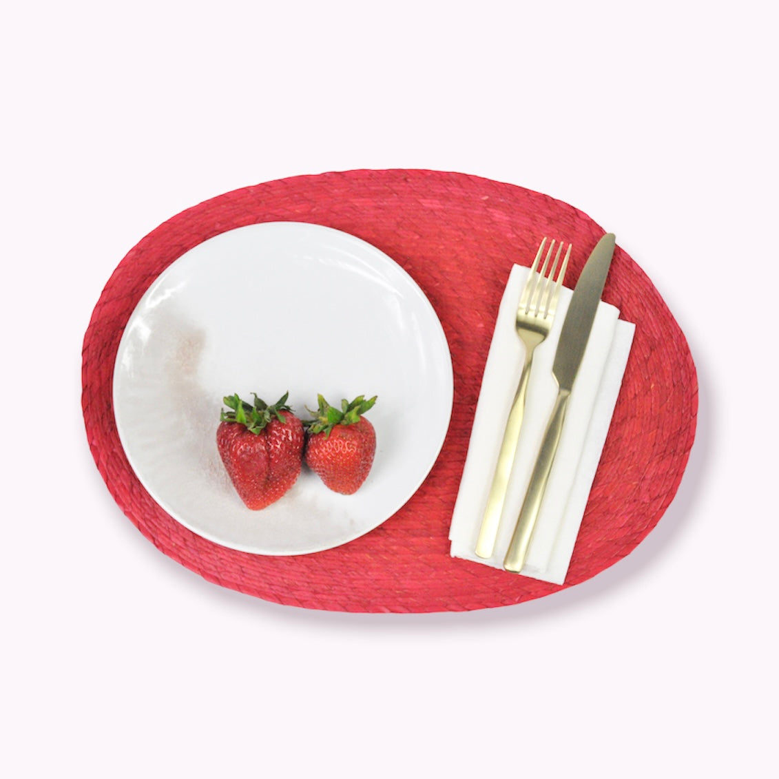 Fiesta Oval Placemats Red