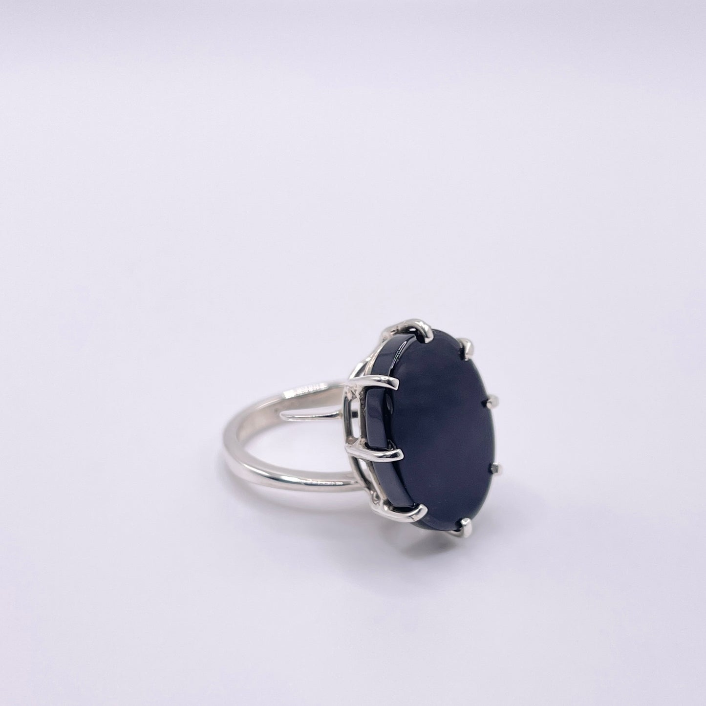 Onyx Mirror Cocktail Ring