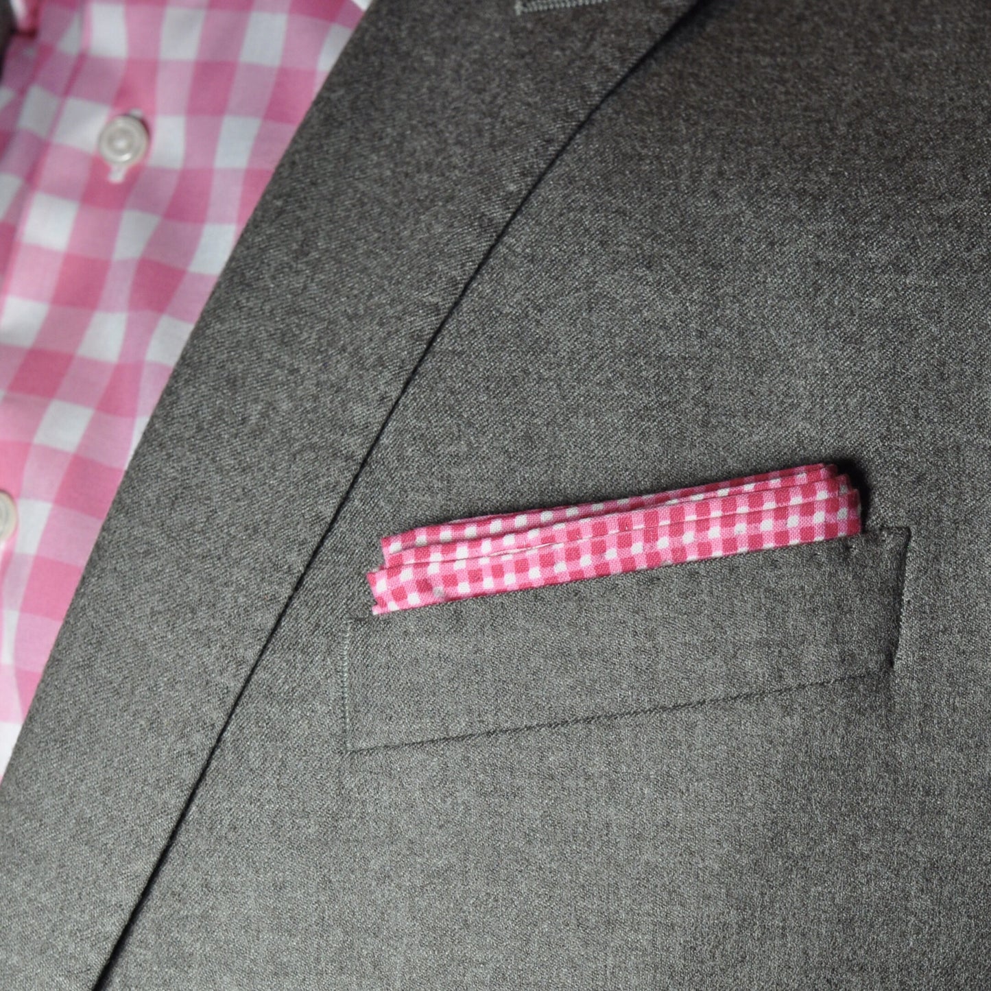 Mini Gingham Pocket Square