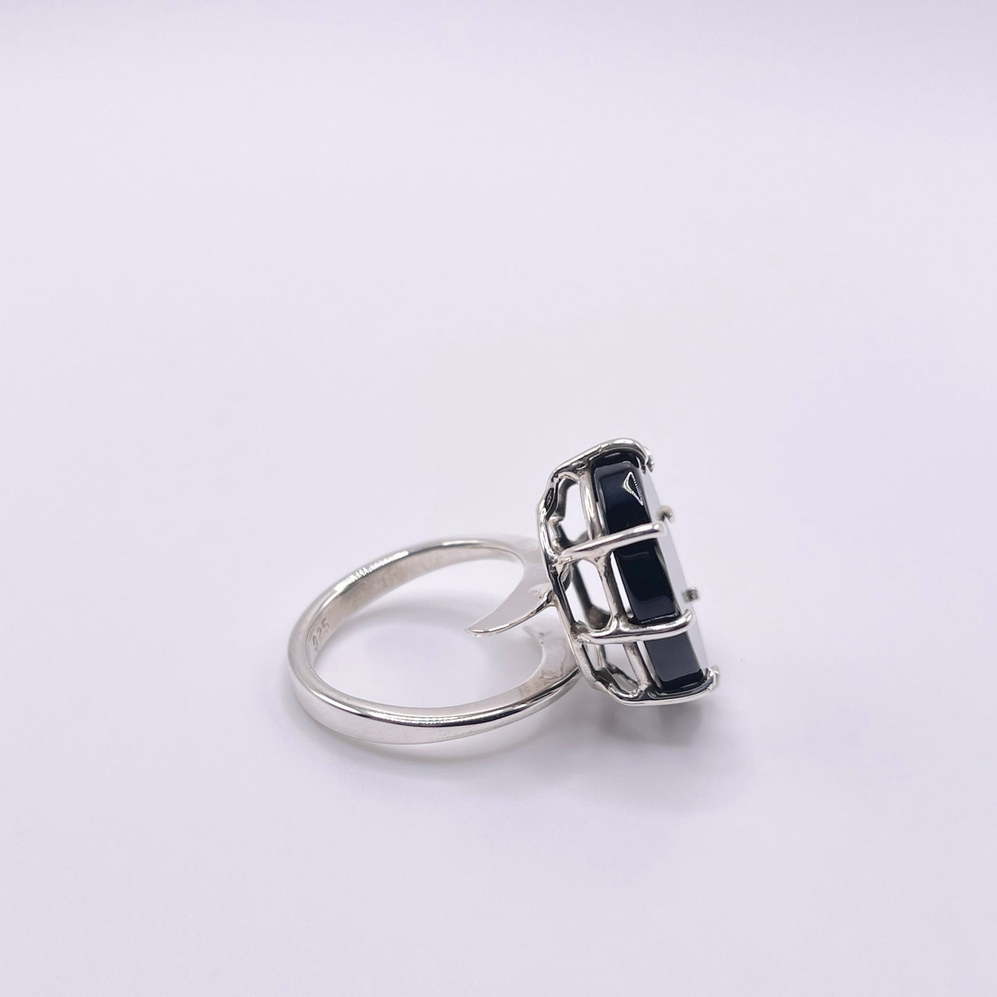 Onyx Mirror Cocktail Ring