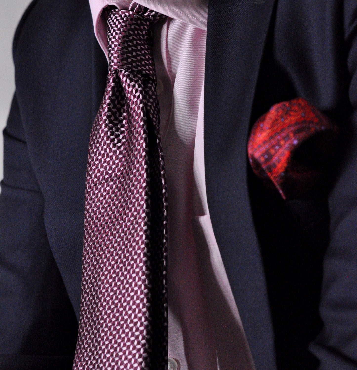 Paisley Lines Silk Pocket Square