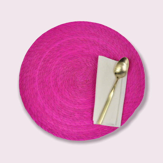 Fiesta Round Placemats Fuchsia