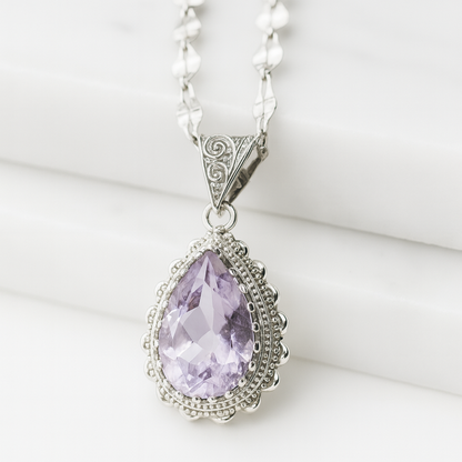 Teardrop Amethyst Pendant