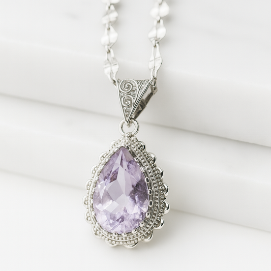 Teardrop Amethyst Pendant