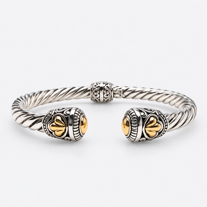 Hollow Cable Cuff Bracelet