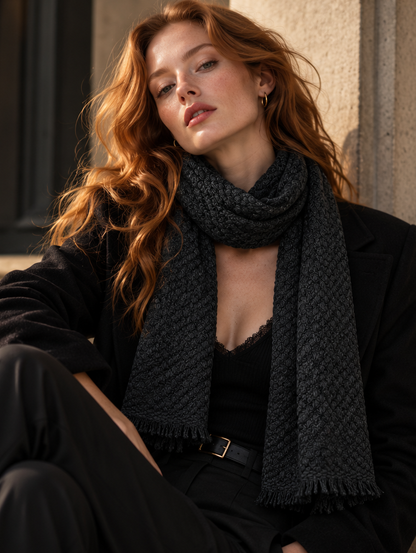 Charcoal Textured Scarf