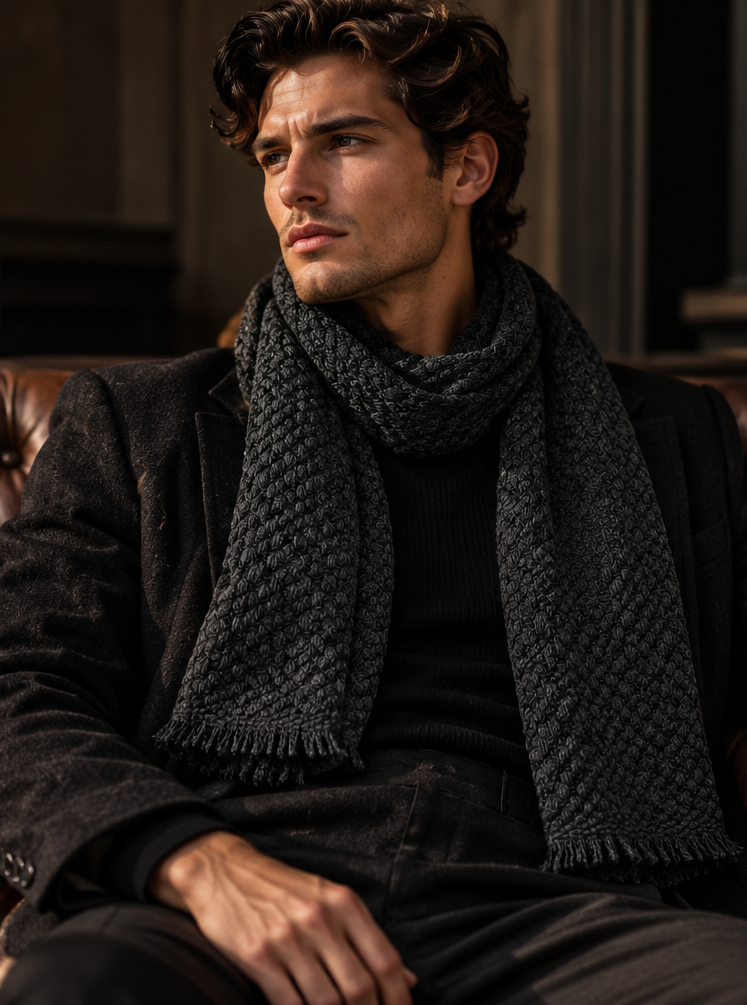 Charcoal Textured Scarf