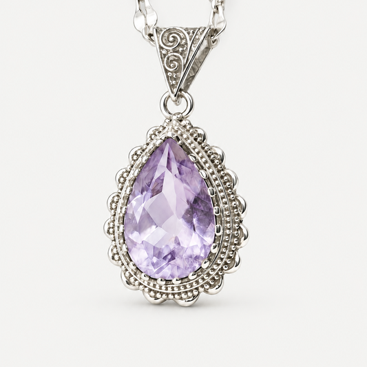 Teardrop Amethyst Pendant