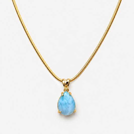 Solitaire Larimar Pendant