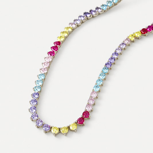 Rainbow Tennis Necklace