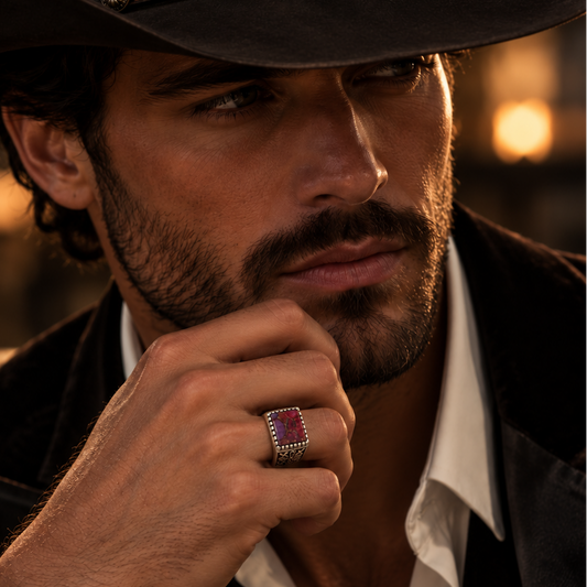 Purple Mojave Signet Ring