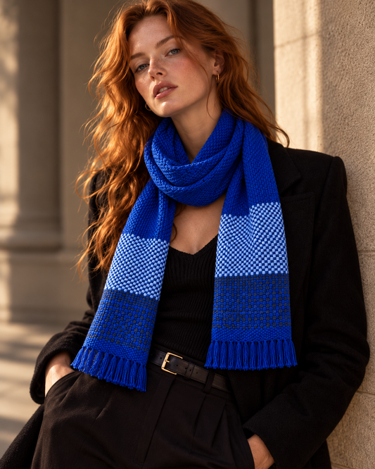 Cobalt Colorblock Scarf