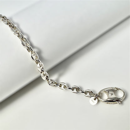Dainty Puffy Mariner Chain Bracelet