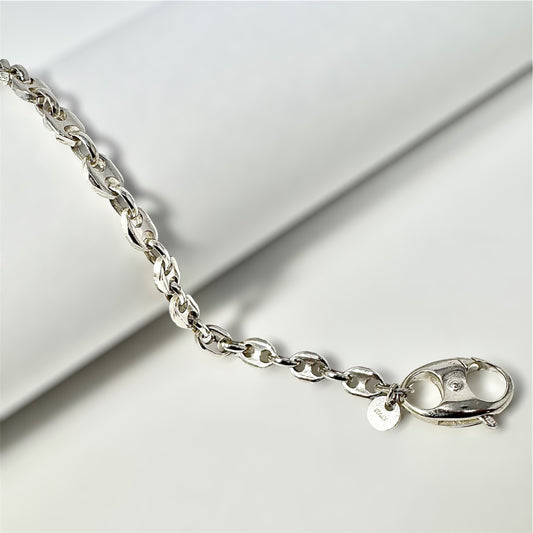 Dainty Puffy Mariner Chain Bracelet