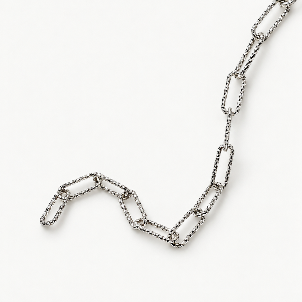 Textured Paperclip Chain Bracelet