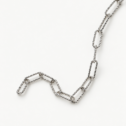 Textured Paperclip Chain Bracelet