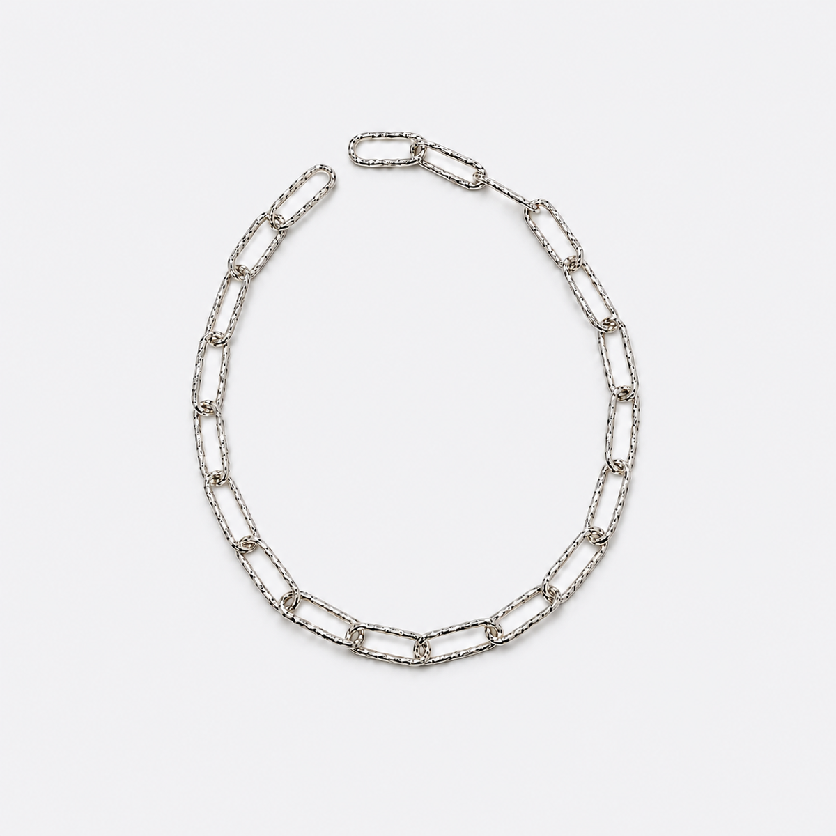Textured Paperclip Chain Bracelet