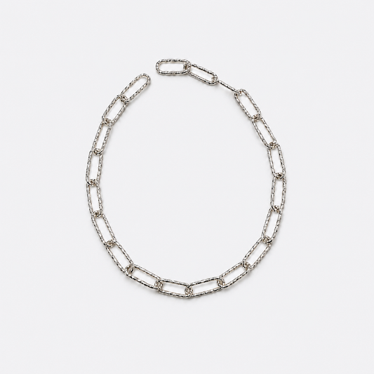 Textured Paperclip Chain Bracelet