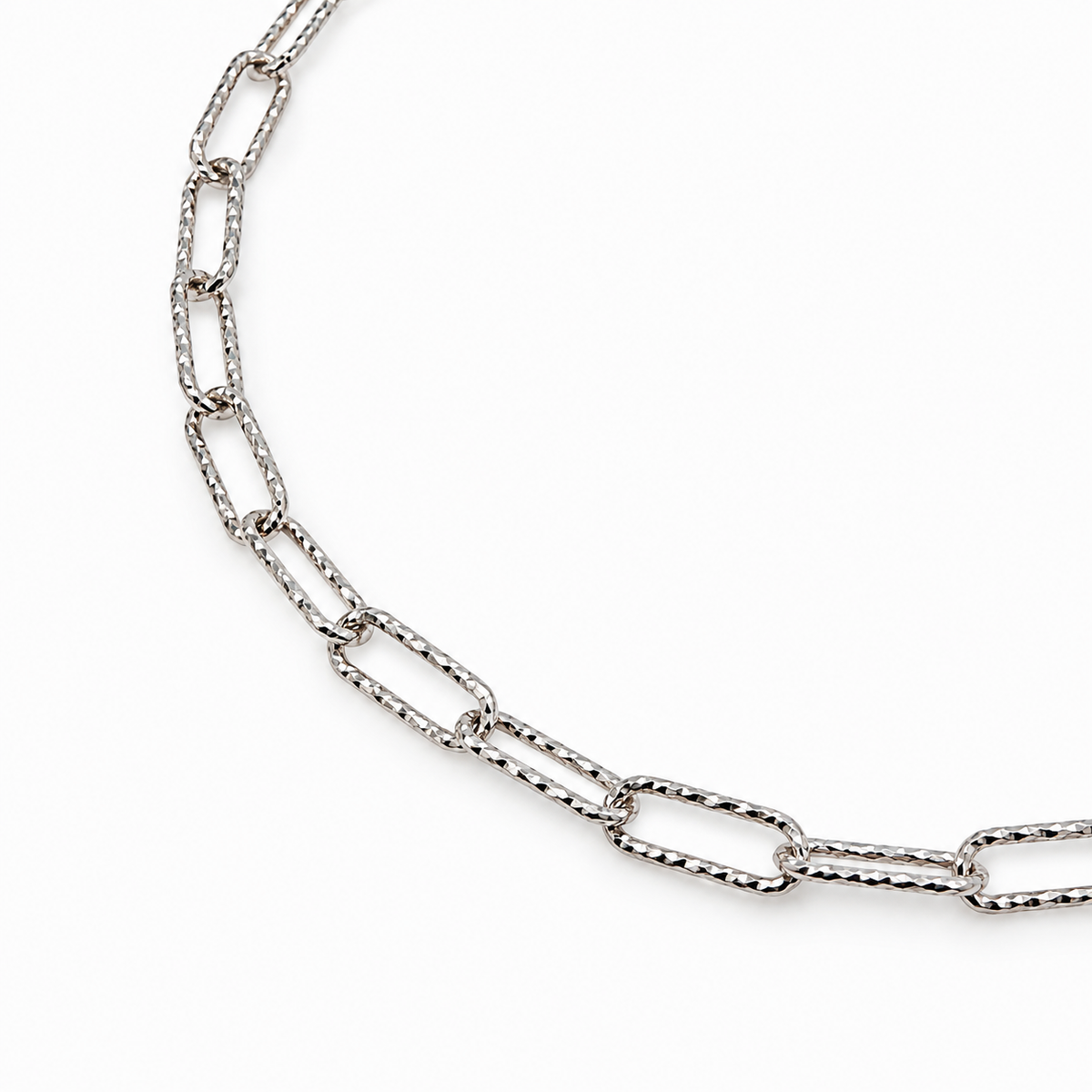 Textured Paperclip Chain Bracelet