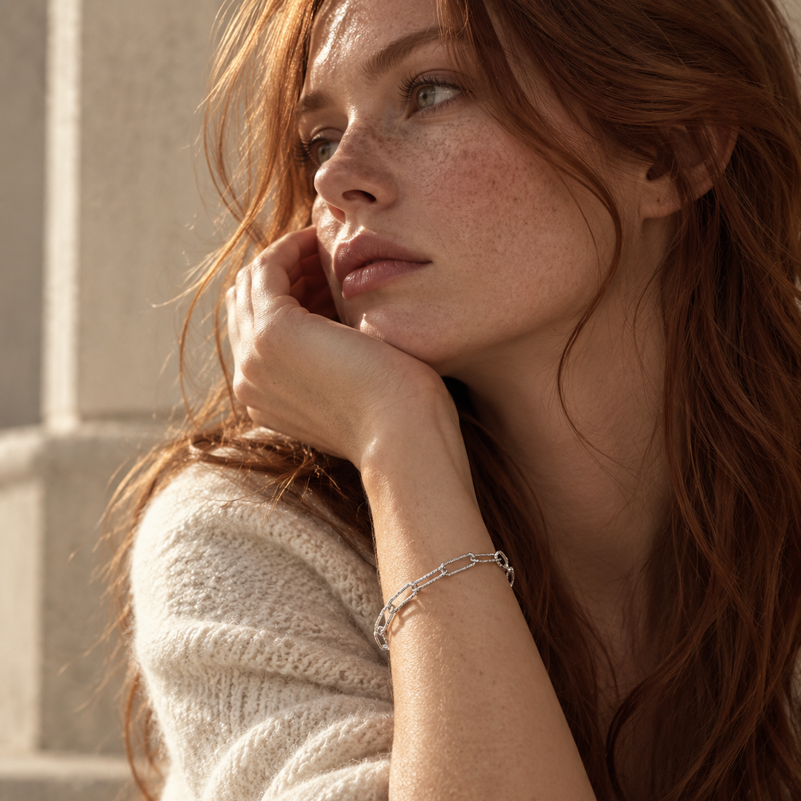 Textured Paperclip Chain Bracelet