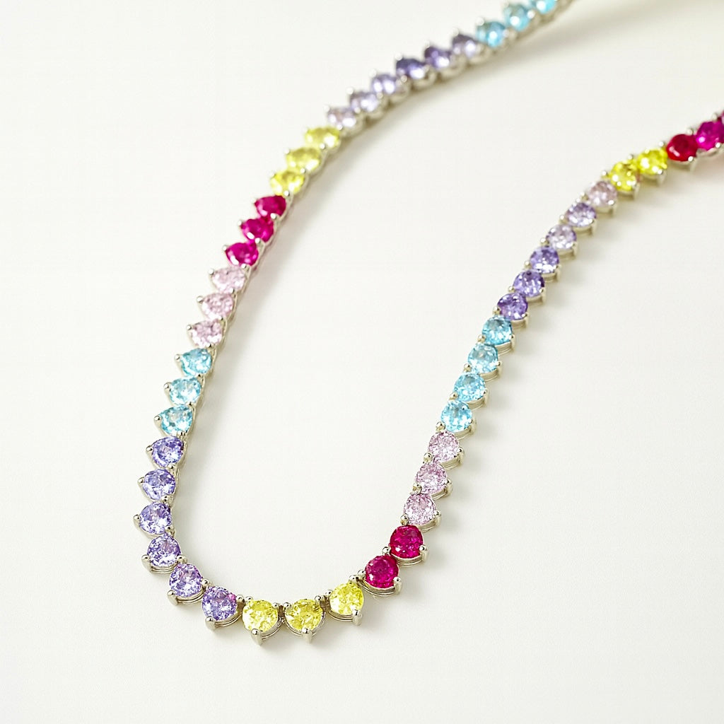 Rainbow Tennis Necklace