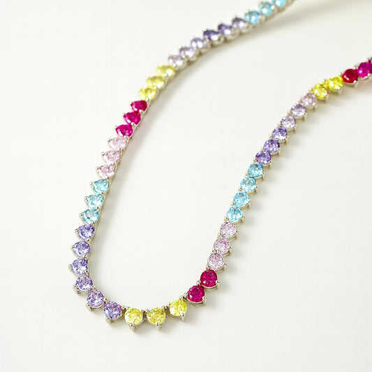 Rainbow Tennis Necklace
