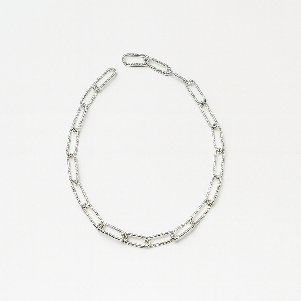 Textured Paperclip Chain Bracelet