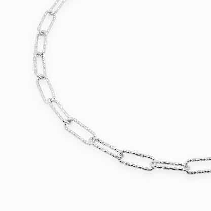Textured Paperclip Chain Bracelet