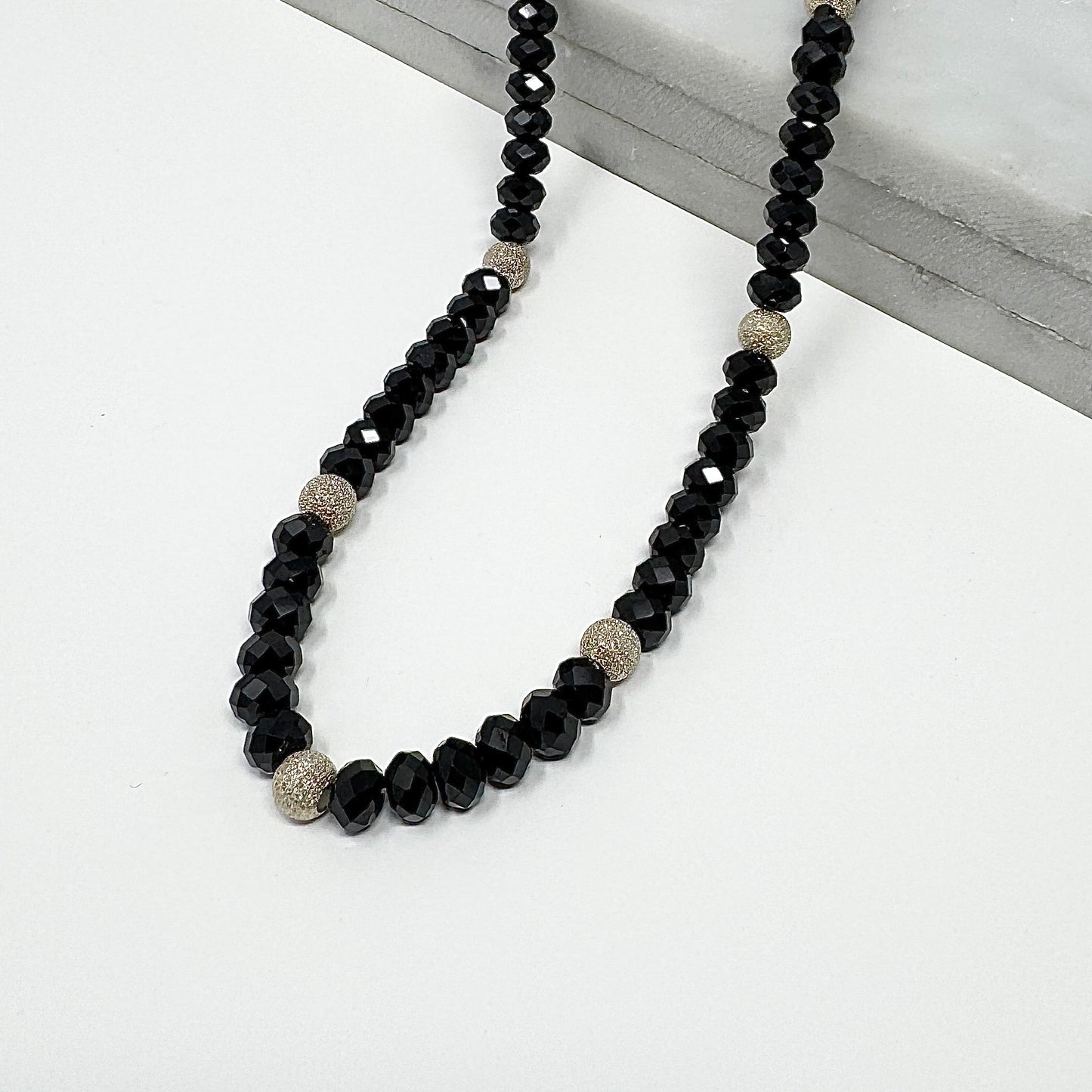 Rare Black Spinel Beaded Necklace