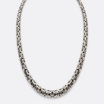 VILOS sterling silver Byzantine chain necklace full view