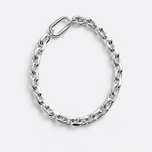 Chunky Sterling Silver Cable Chain Bracelet
