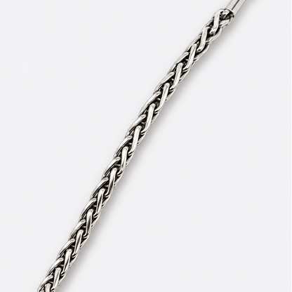 VILOS woven wheat bracelet chain closeup