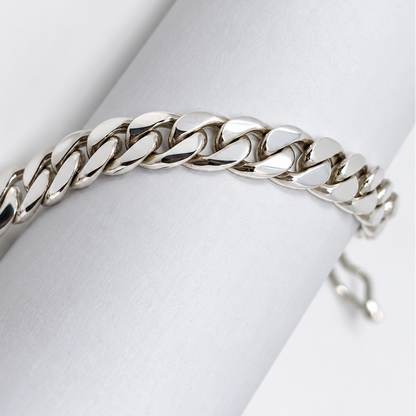 VILOS polished Cuban link bracelet full view