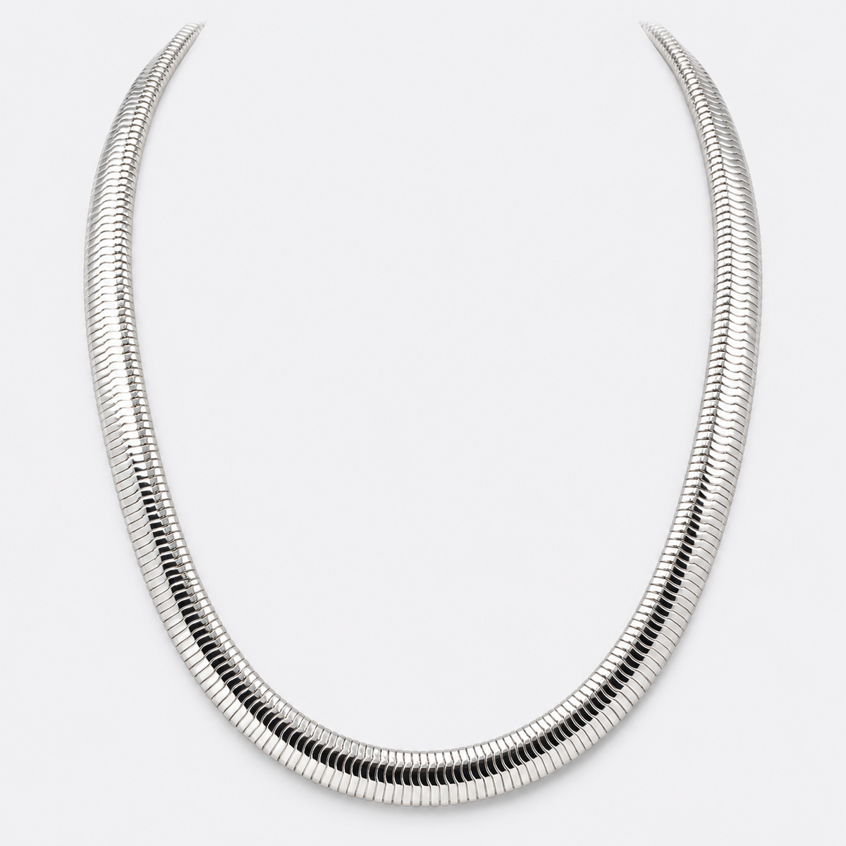 VILOS ribbed omega collar necklace full view