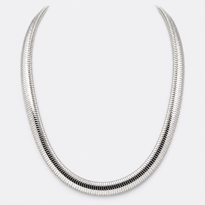 VILOS ribbed omega collar necklace full view