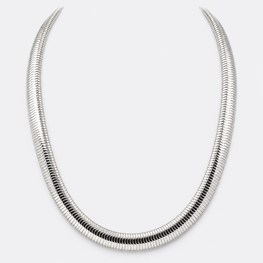 VILOS ribbed omega collar necklace full view