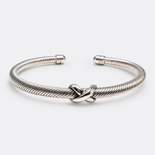 Accented Cable Cuff Bracelet