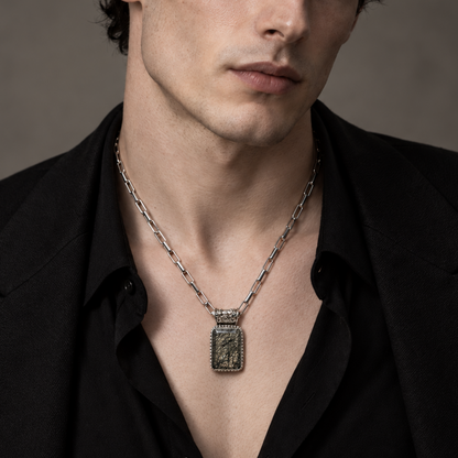 Black Rutilated Quartz Pendant Necklace