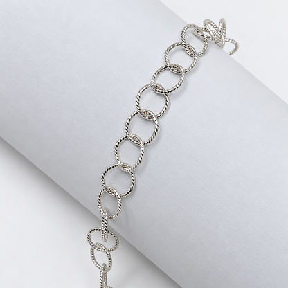 VILOS textured oval link bracelet product photography