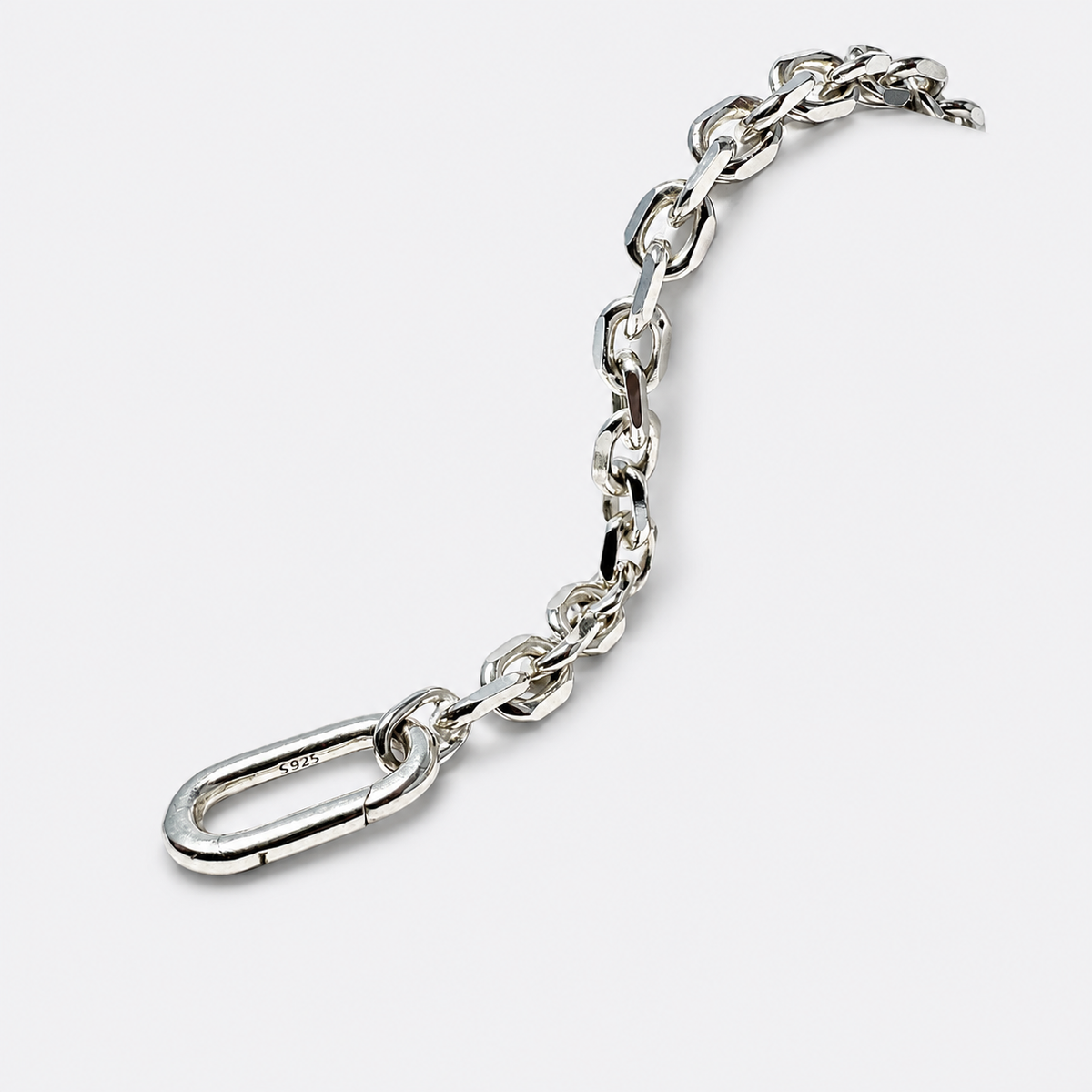 Chunky Sterling Silver Cable Chain Bracelet